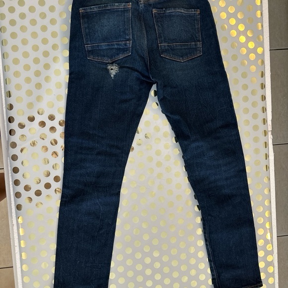 ASOS Blue Skinny Jeans with Distressed Details - Picture 3 of 3
